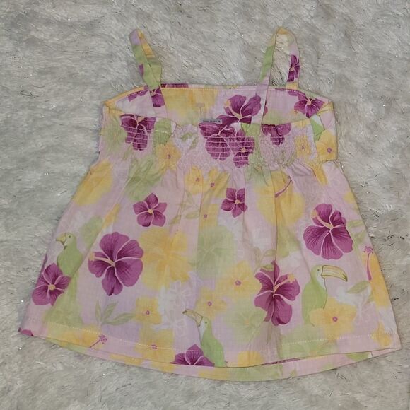 JANIE AND JACK 2-PIECE FLORAL CAPRI AND TANK TOP SET, SIZE 6-12 MONTHS - Picture 7 of 11